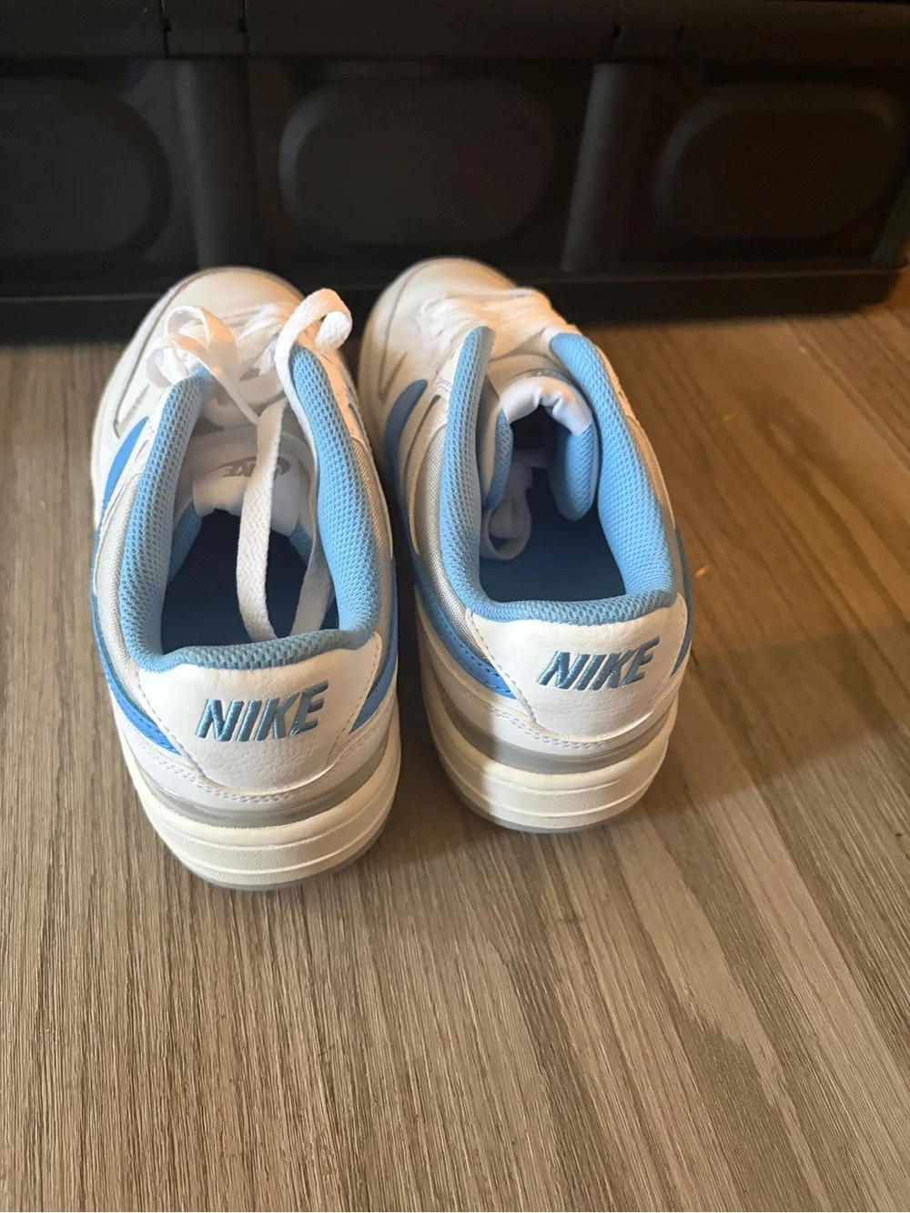Nike Women's White & Light Blue Low-Top Gamma Force Sneakers